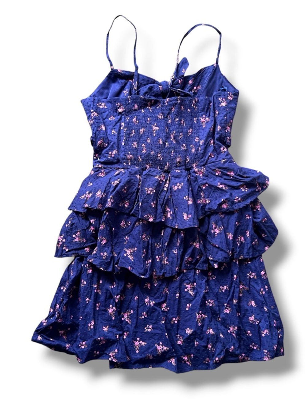 City Studio Juniors’ Medium Floral Print Tiered Sleeveless Fit & Flare Dress - Picture 2 of 6